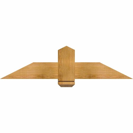 Ekena Millwork Eugene Rough Sawn Timber Gable Bracket, Western Red Cedar, 48"W x 12"H x 6"D x 6"F, 6/12 Pitch GBW048X12X0606EUG00RWR